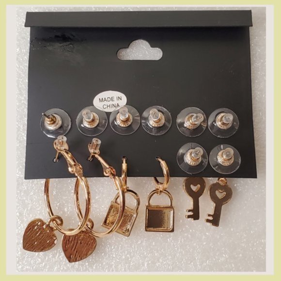 Rampage Six Pack of Heart Earrings - Picture 8 of 8